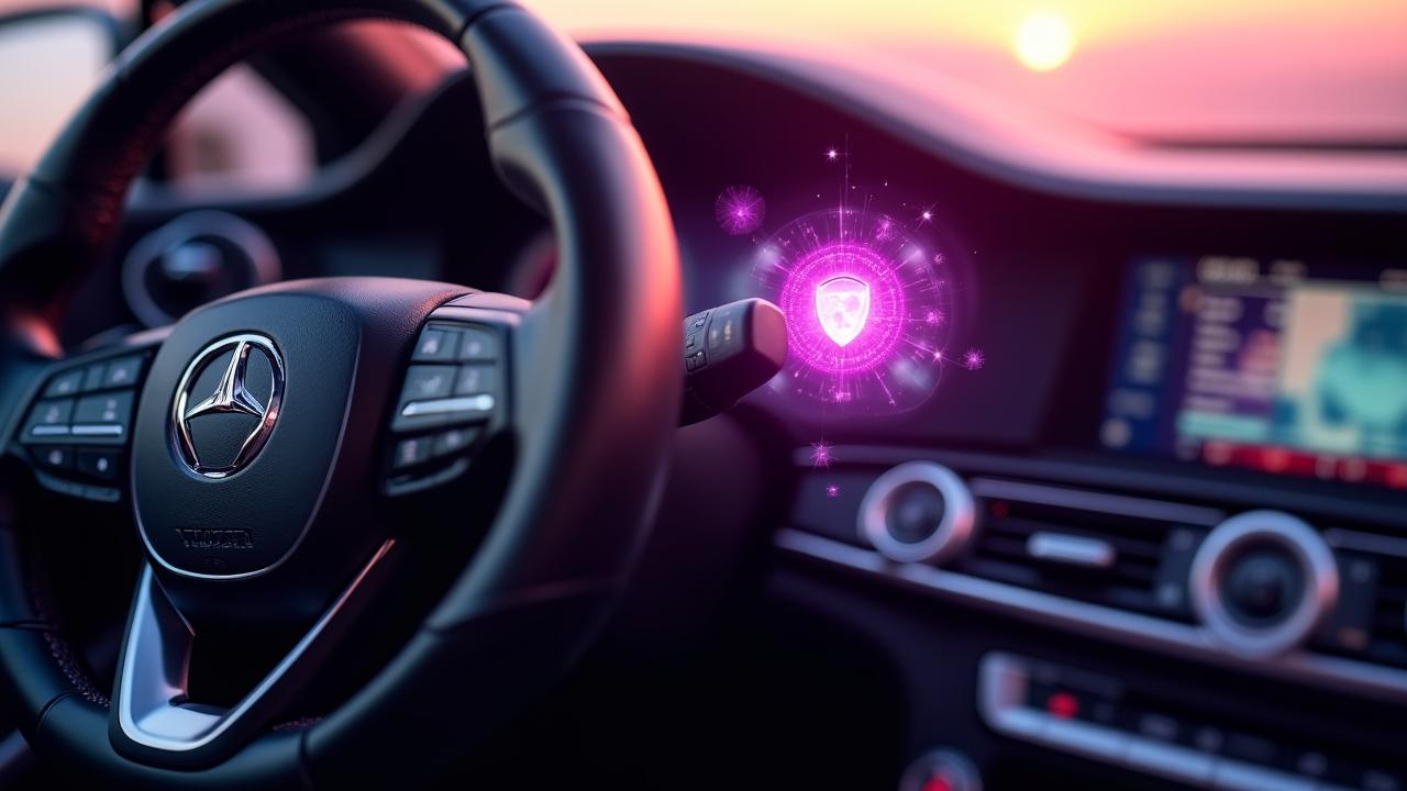 स्वच्छ और सैनिटाइज्ड कार इंटीरियर का क्लोजअप