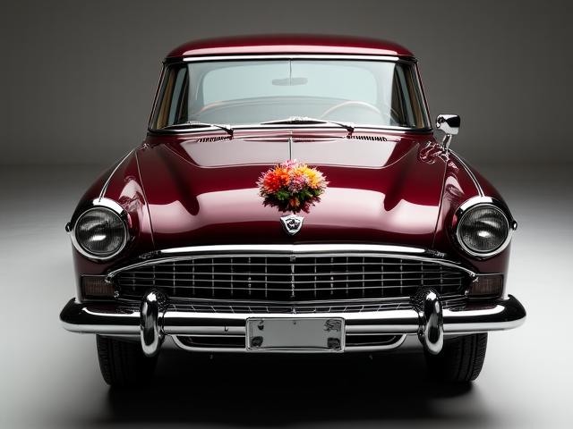 शादी के लिए तैयार क्लासिक विंटेज कार